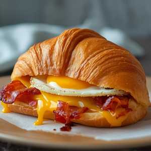 Maple Bacon Croissant Sandwich