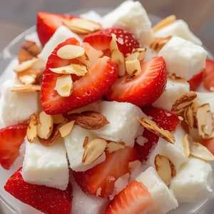 Strawberry Cheesecake Greek Yogurt Bingsu