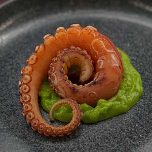 Grilled Octopus & Edamame Purée