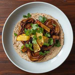 Roasted Fairy Tail Eggplant Entree