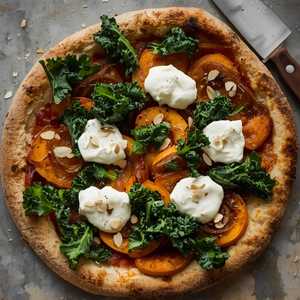 Roasted Butternut Squash Pizza, V