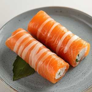 Daikon wrapped Smoked Salmon