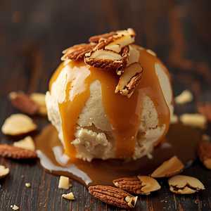 Salted Caramel w/Almonds Gelato