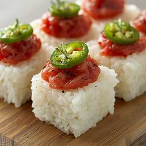 Crispy Rice with Spicy Tartare
