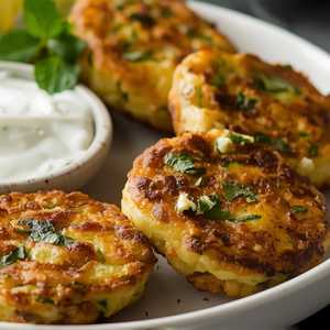 Zucchini Fritters-(Kolokithokeftedes)