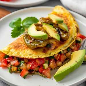 Spicy Poblano Omelette