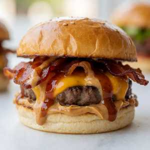 Drew's Peanut Butter Bacon Burger