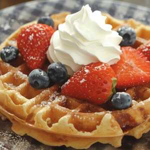 Berries and Cream Waffle