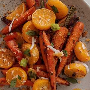 Yum Som-O Charred Carrot & Pomelo Salad