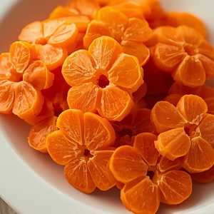 Plum blossom shaped carrots