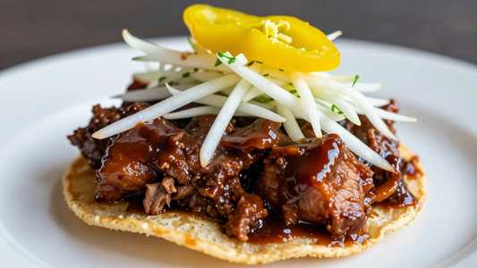 Tostada Ahogada (BBQ Pork Tostada)