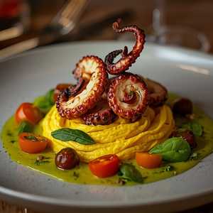 Broiled and Glazed Atlantic Octopus