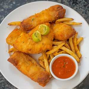 Pescado Frito con Papas