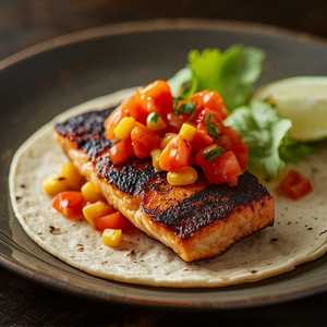 Blackened Salmon Taco