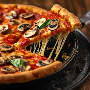 Mushroom Pan Pizza