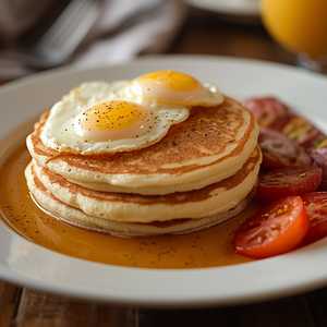 3 Pancakes (2) eggs / Choice of meat