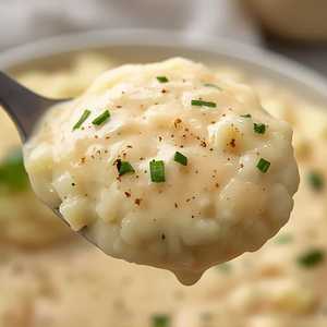 Mashed Potatoes And Cream Gravy