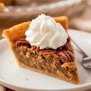 Southern Pecan Pie With Whipped Cream
