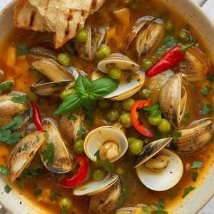 Prosecco Steamed Indian Island Clams