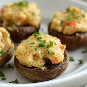 Alaska King Crab Stuffed Mushrooms