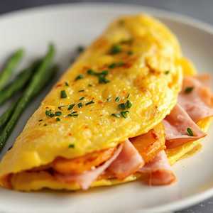 Aged Cheddar & Ham Omelet