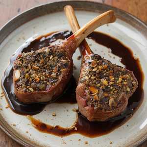 Porcini-Rubbed Lollipop Lamb Chops* (2)
