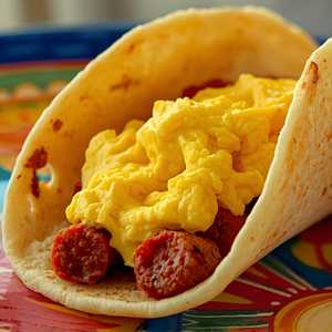 Chorizo con Huevo Taco