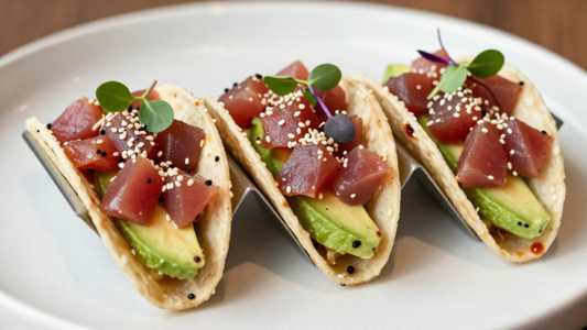 Ahi Tuna Poke Tacos