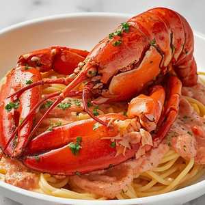 1.5 lb. fresh lobster spaghetti with The Ivy pink sauce