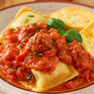 Ravioli & Meat Sauce