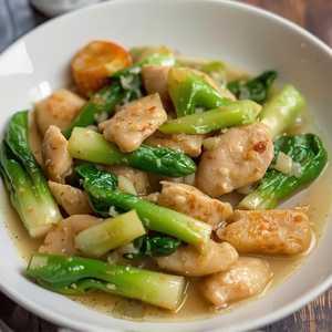 Chicken With Baby Bok Choy 白菜仔炒鸡片
