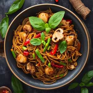 Drunken Noodles Chicken/Mushroom