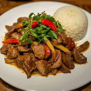 BÒ hoặc GÀ XÀO XÃ ỚT / Beef or Chicken with Lemongrass and Hot Peppers
