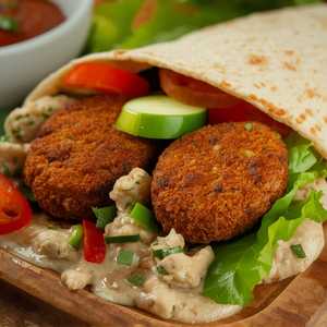 Hummus with Falafel
