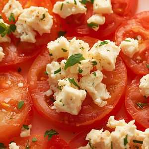 Sliced Tomato, Dungeness Crab or Prawns