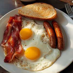 2 Eggs (Any Style) with Meat