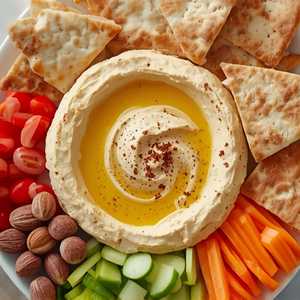 Hummus and Veggie Plate