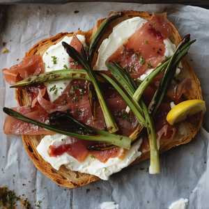 Charred Ramp Bruschetta