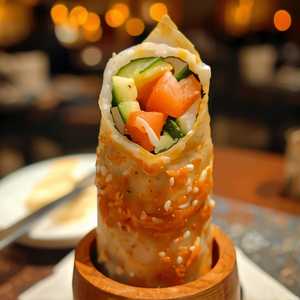 SPICY SALMON* HAND ROLL