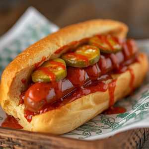 SCQ Texas Style Hot Links Sandwich