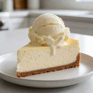 Cheese Cake w/ ice cream