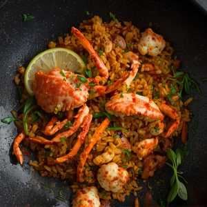 Spicy Basil Fried Rice With Crabmeat