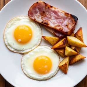 Three Eggs With Ham