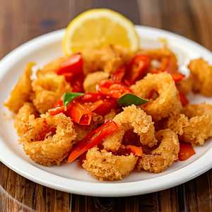 Pan-Fried Calamari with Hot Cherry Peppers