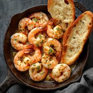 Cast Iron Garlic Shrimp