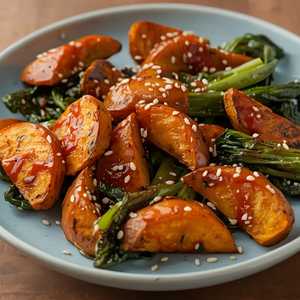 Large Red Chile Glazed Sweet Potato