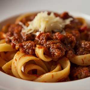 Pappardelle Bolognese With American Parm