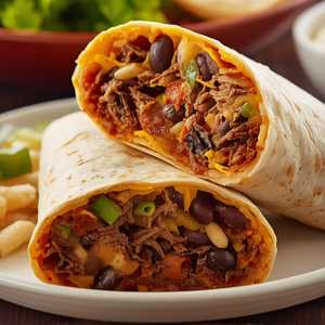 Shredded Beef Beans & Cheese
