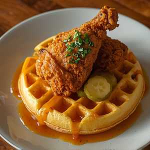 M'S FRIED CHICKEN & CORNBREAD WAFFLE