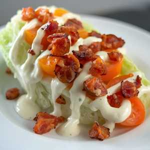 Wedge with Gorgonzola, Candied Bacon and Heirloom Tomatoes